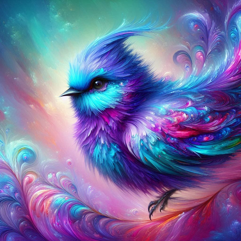 Turquoise and purple