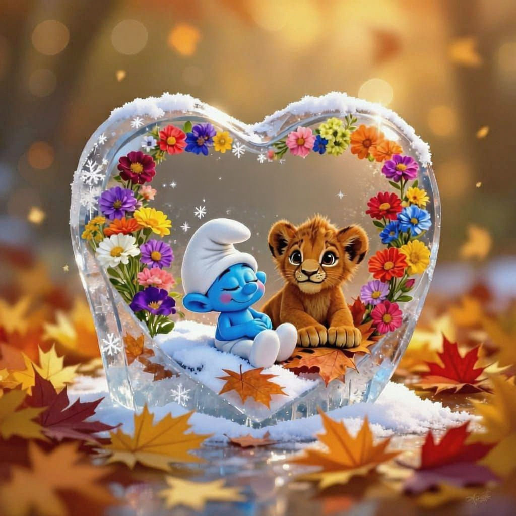 Happy Holidays Inscription with Colorful Flowers