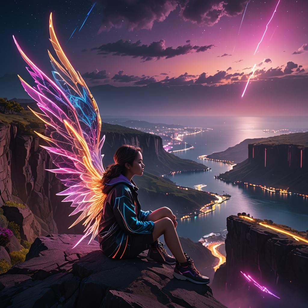 Neons Wings  by @Jynn