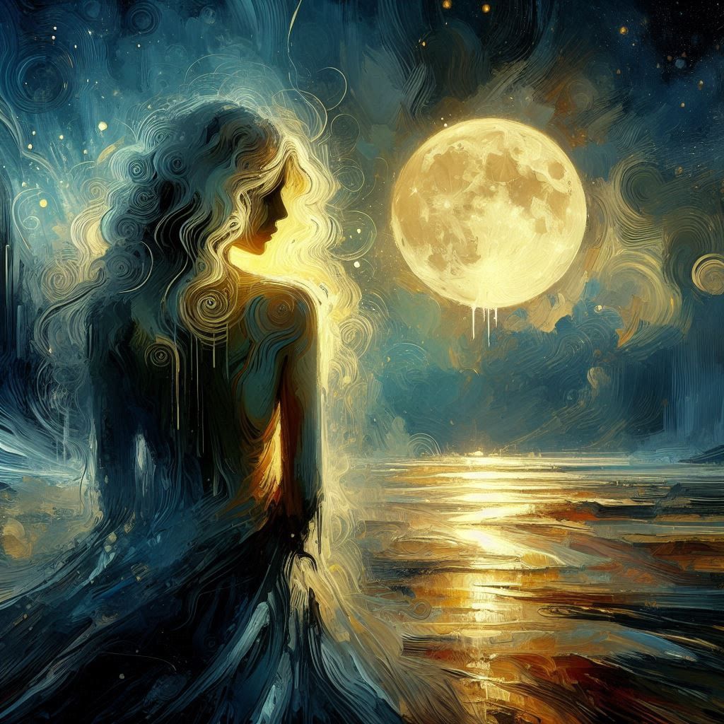 Beneath the Infinite Heavens in Midnight’s Tender Silence: Hearts that Bathe in Silent Desires—A Love Beyond the Reach o...