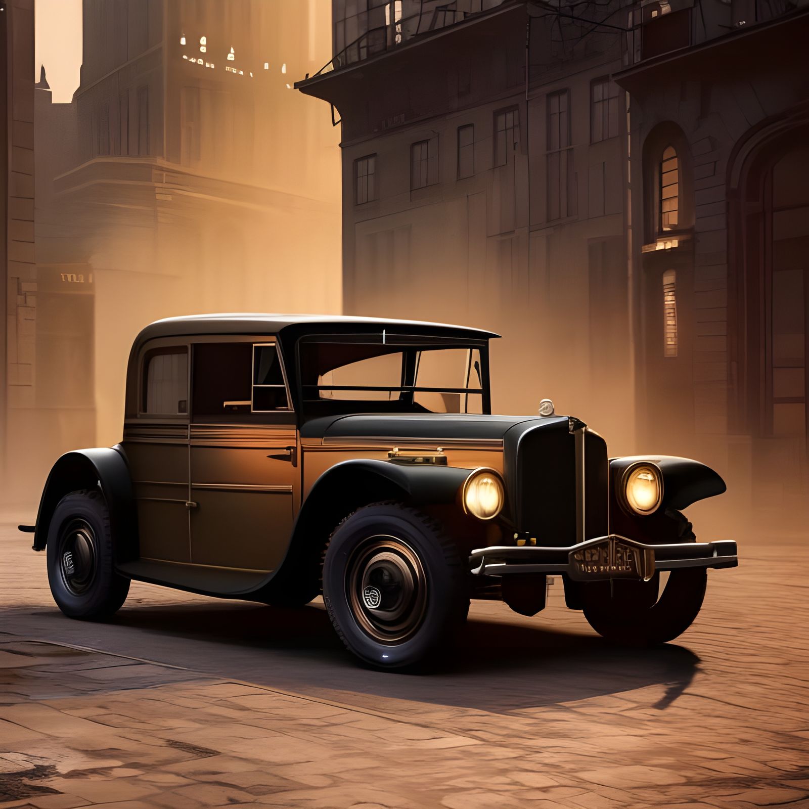 Vintage Car in old London  by @ArtColai