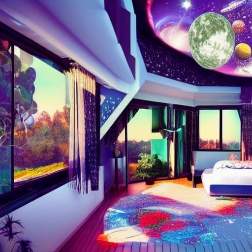 Bedroom in Space