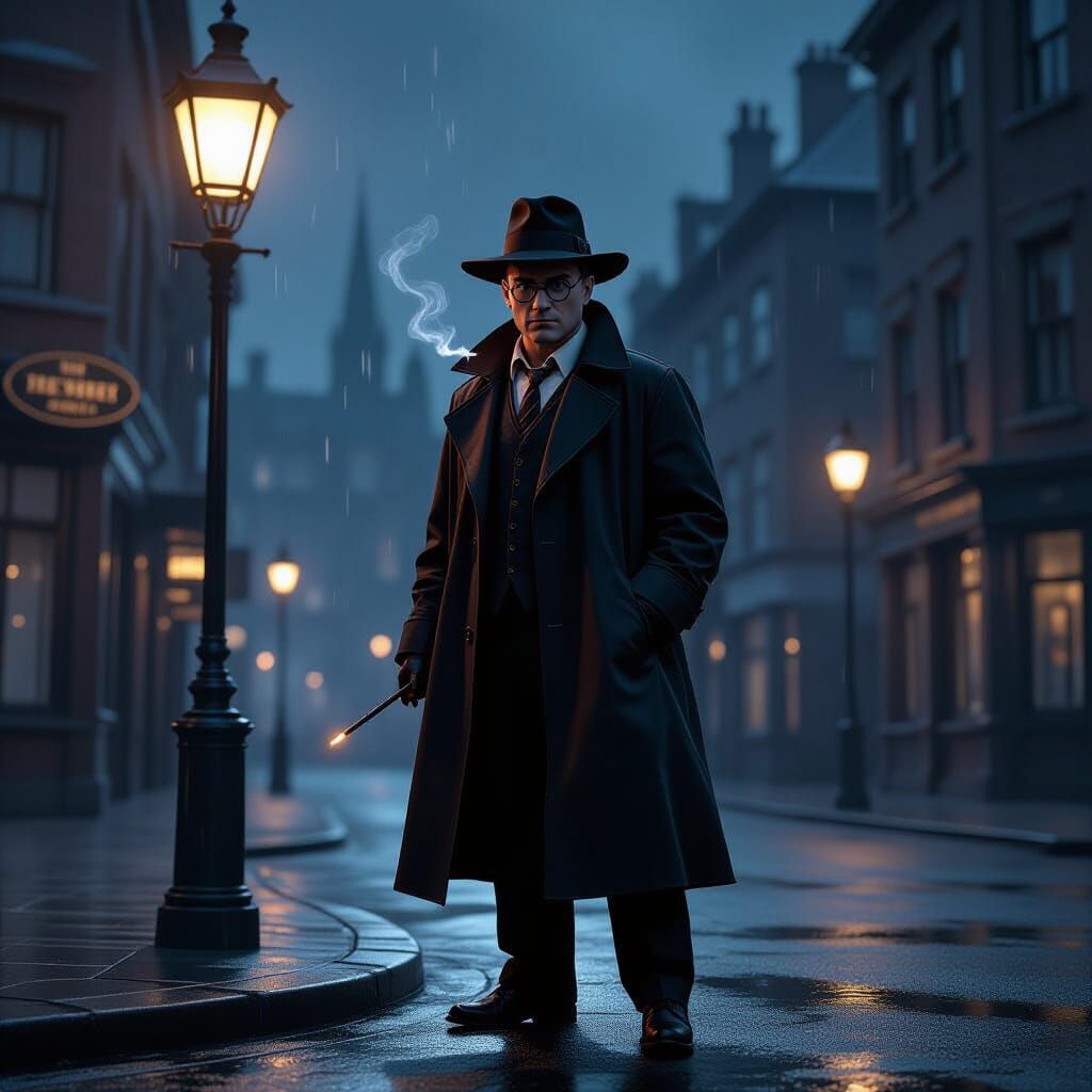 Harry Potter as Film Noir Detective in Unreal Engine 5