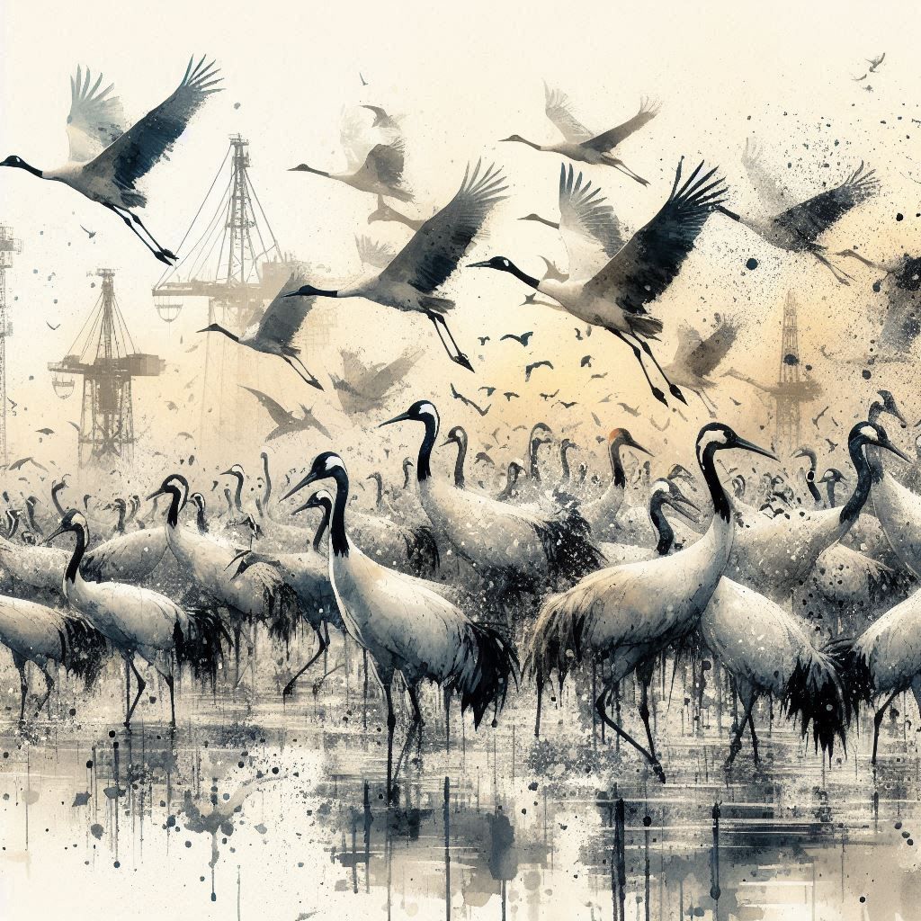 Cranes Take Flight