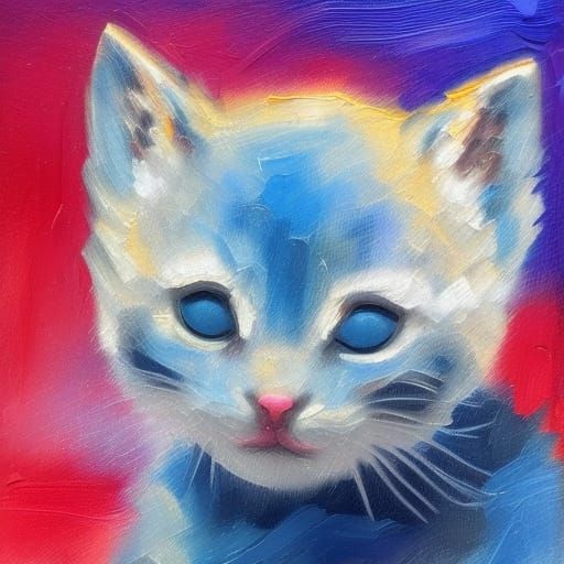 Blue baby kitten