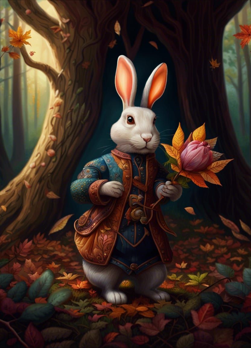 Autumn rabbit.  by @Lost in the wilderness