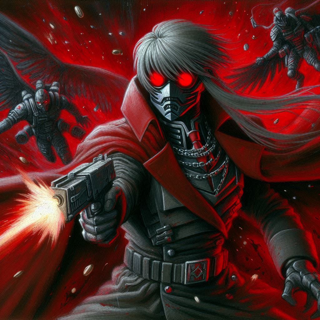 Hellsing, Victoria Seras attacking Millennium's Base of Oper...
