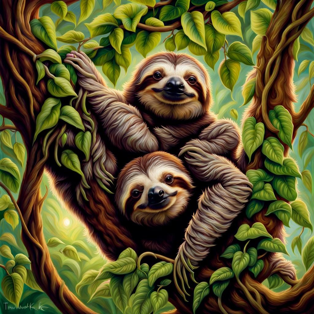 Sloths - AI Generated Artwork - NightCafe Creator