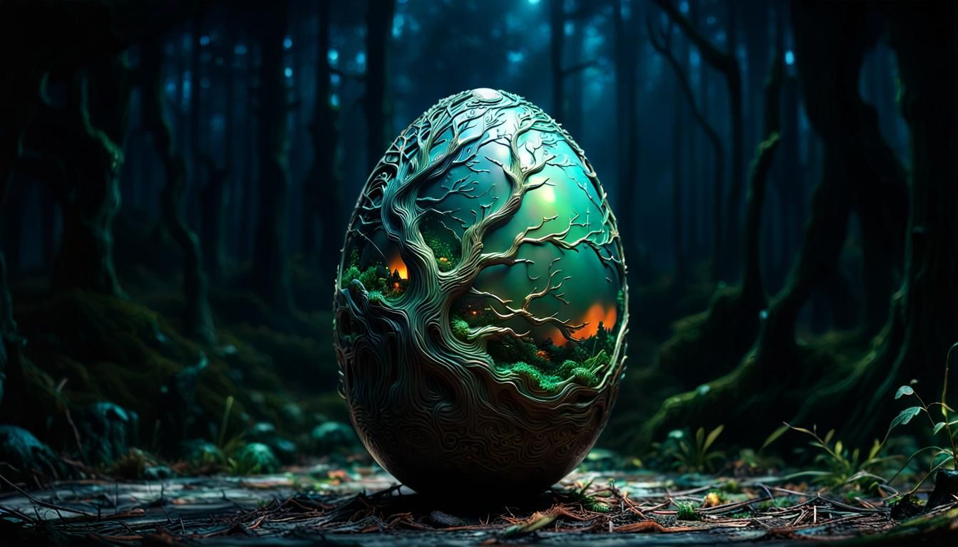 a Large resin egg :: 3