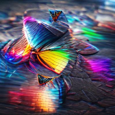 Prismatic butterfly 8k resolution beautiful
