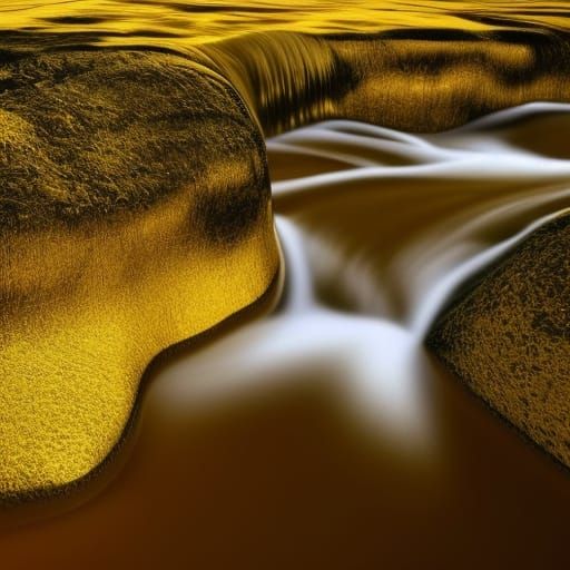 a golden river flows