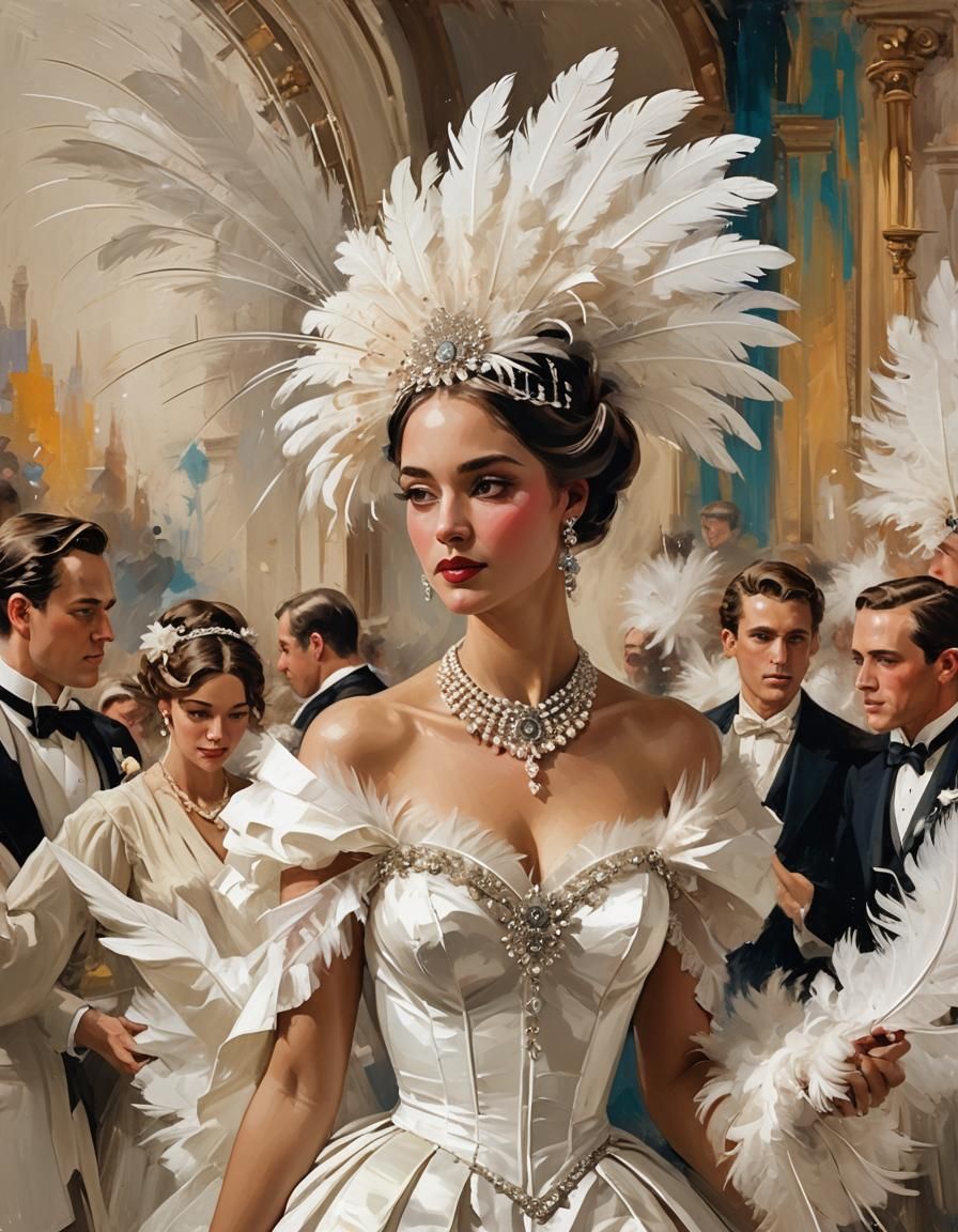 In the 1800s, a young and beautiful woman is making her debut in high society   by @JiiLii