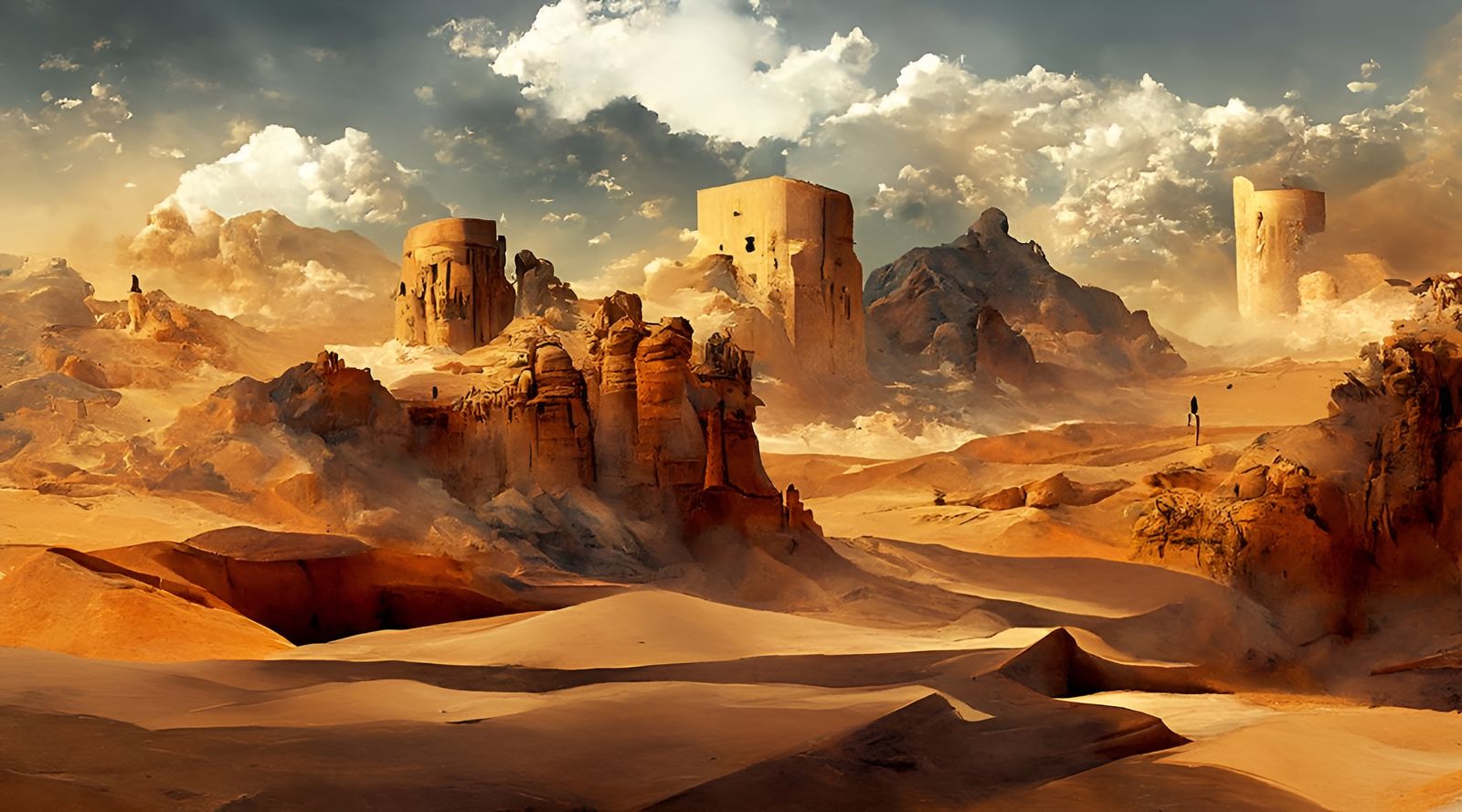 "Ozymandias Standing Before The Desert." by Ferdinand Knab, ...