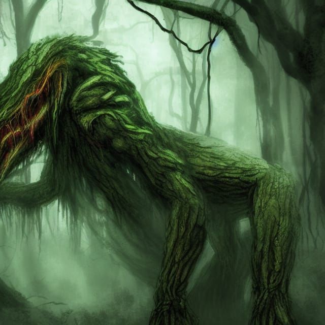 creepy forest monster biopunk - AI Generated Artwork - NightCafe Creator