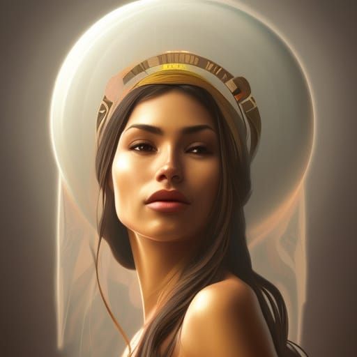 "Head and shoulders portrait of stunning pretty beautiful La...
