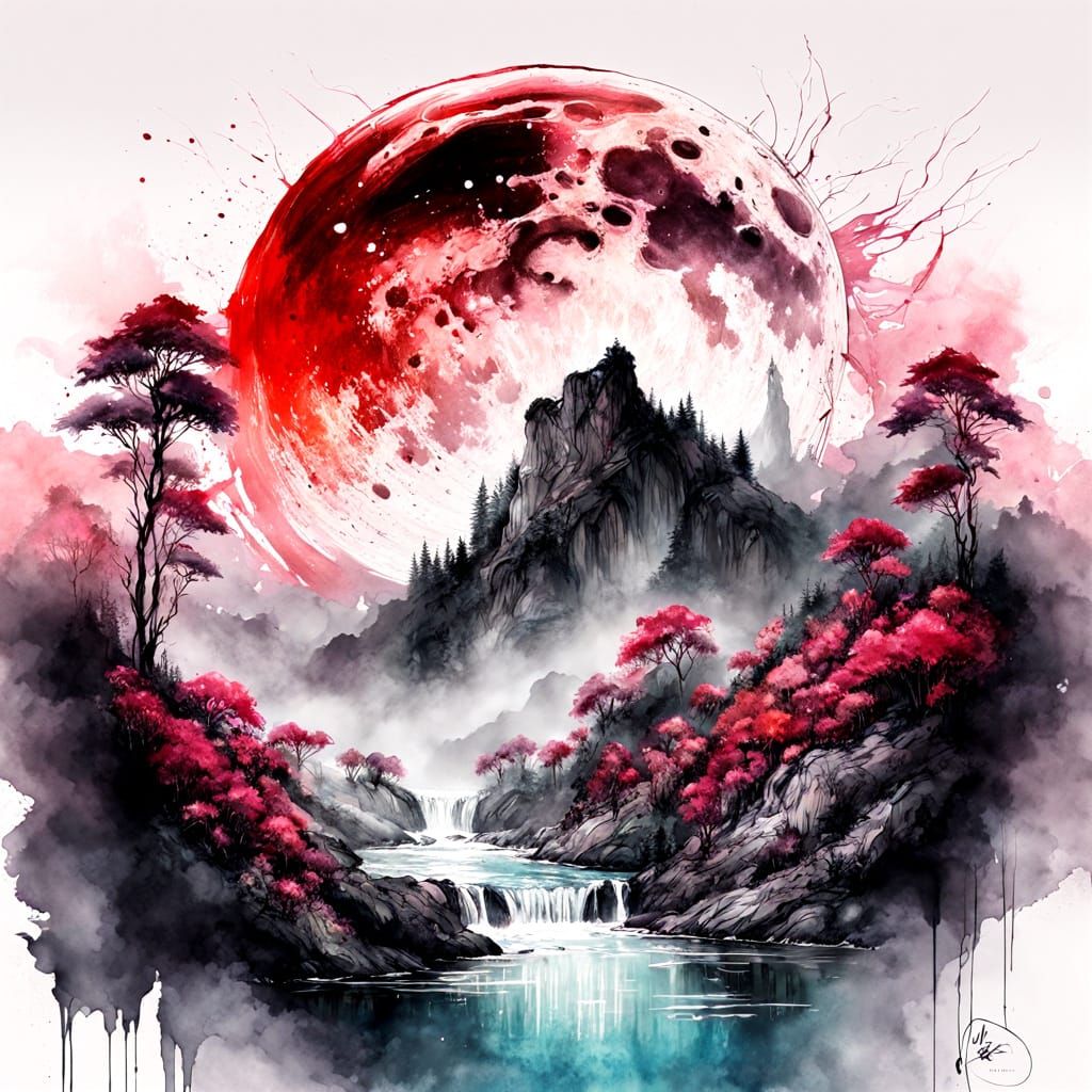 A beautiful moon  by @Dippedut