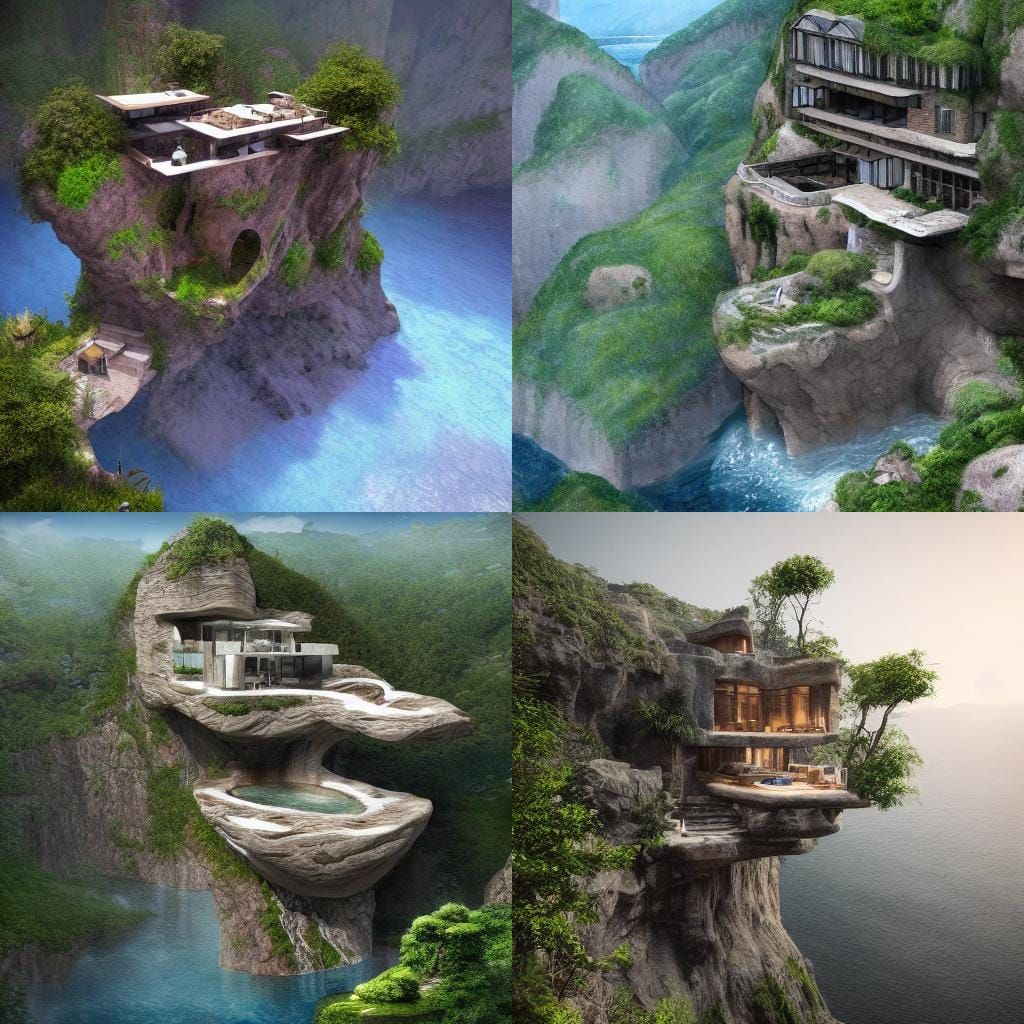 Cliff side house