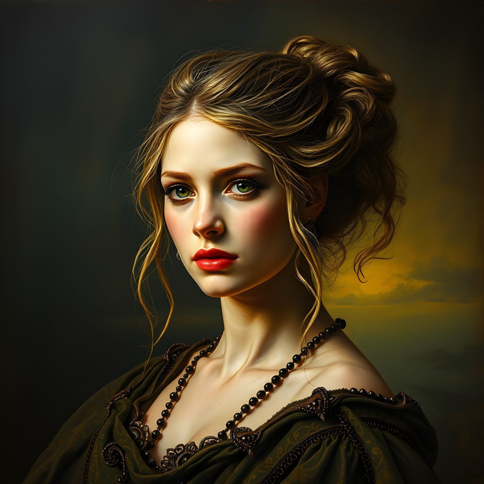 Shadowy Portrait of a Woman