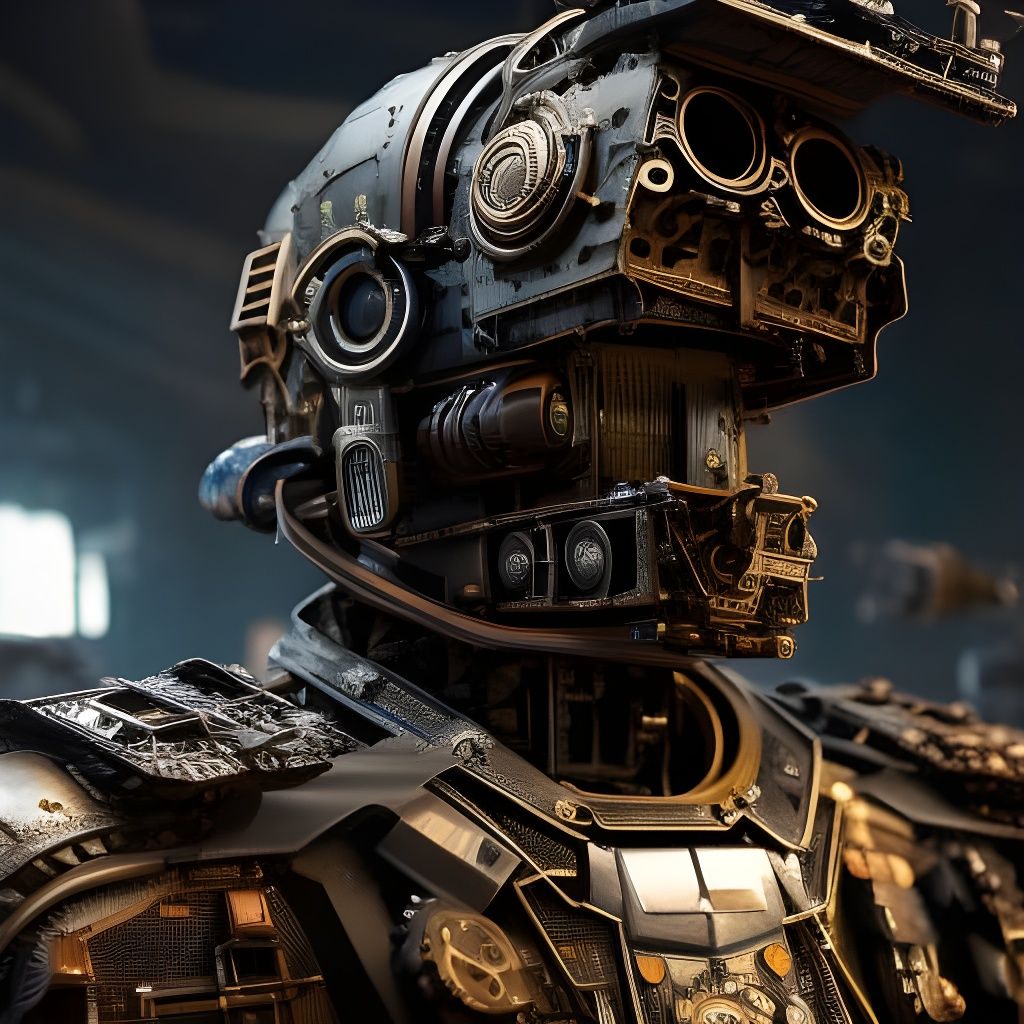 Zombie Pilot in Cyberpunk Cockpit, Digital Art