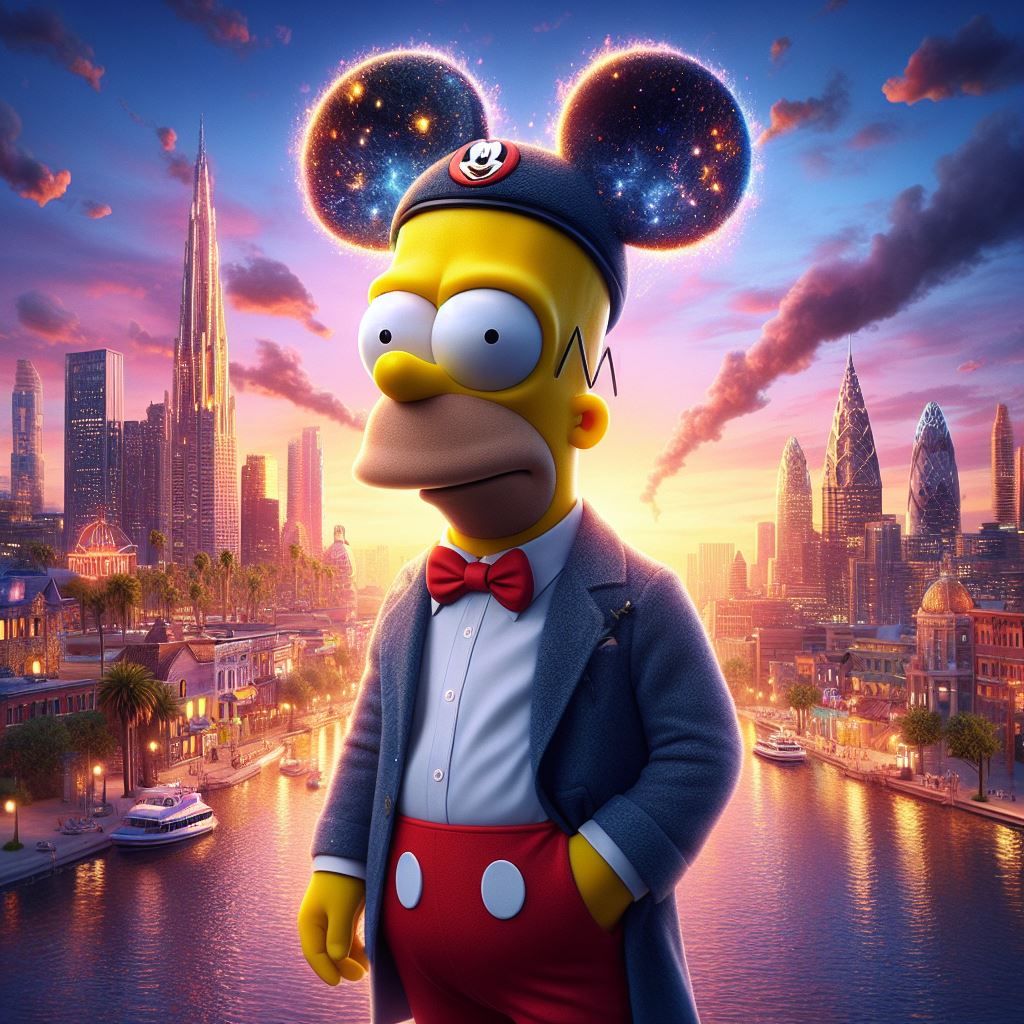 Simpson as Mickey Mouse