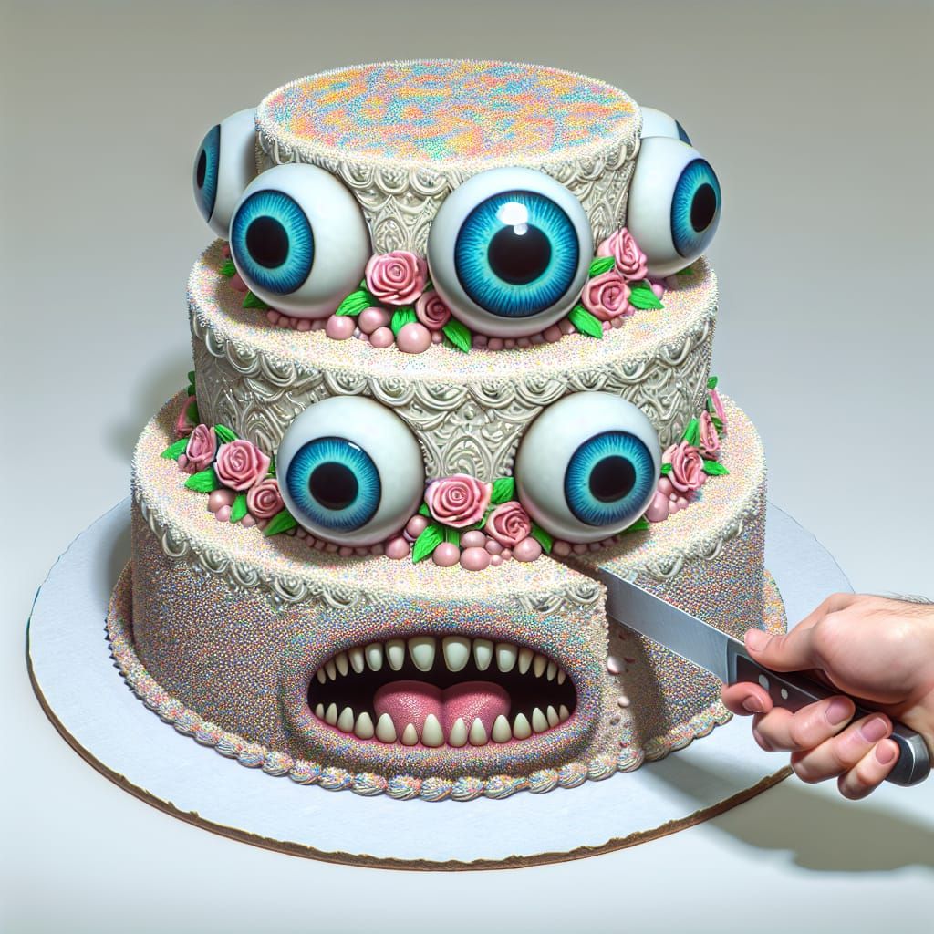 Wedding cake in horror  by @LavenderDays