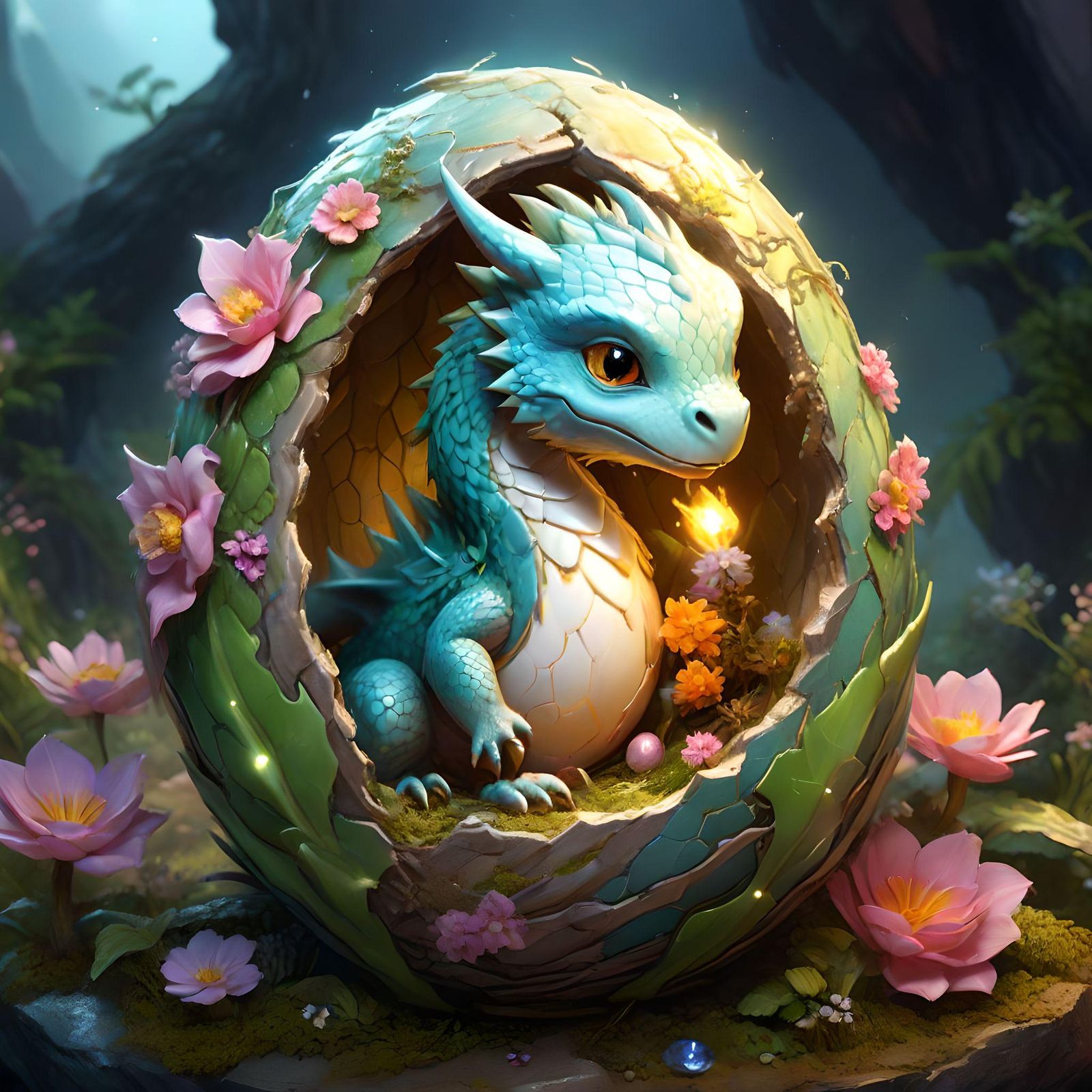 The tiny baby dragon