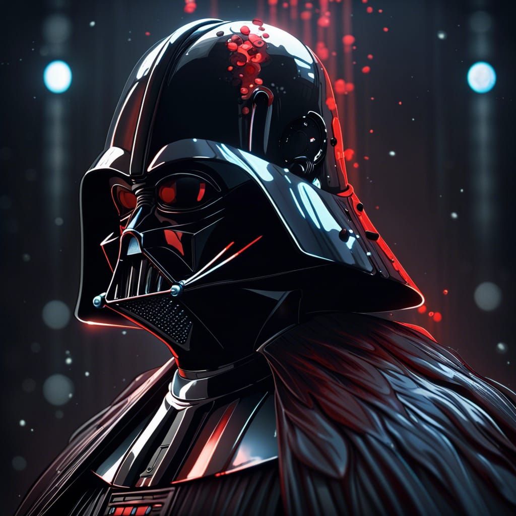 darth vader in anime style - AI Generated Artwork - NightCafe Creator