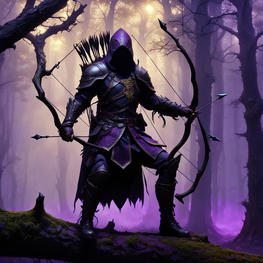 Dark Fantasy Archer. AI Generated Artwork NightCafe Creator