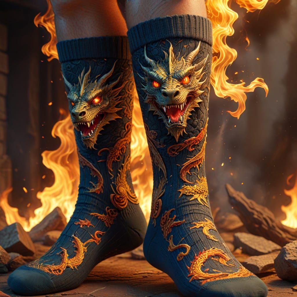 "game of thrones" socks with dragon  by @Kimberly