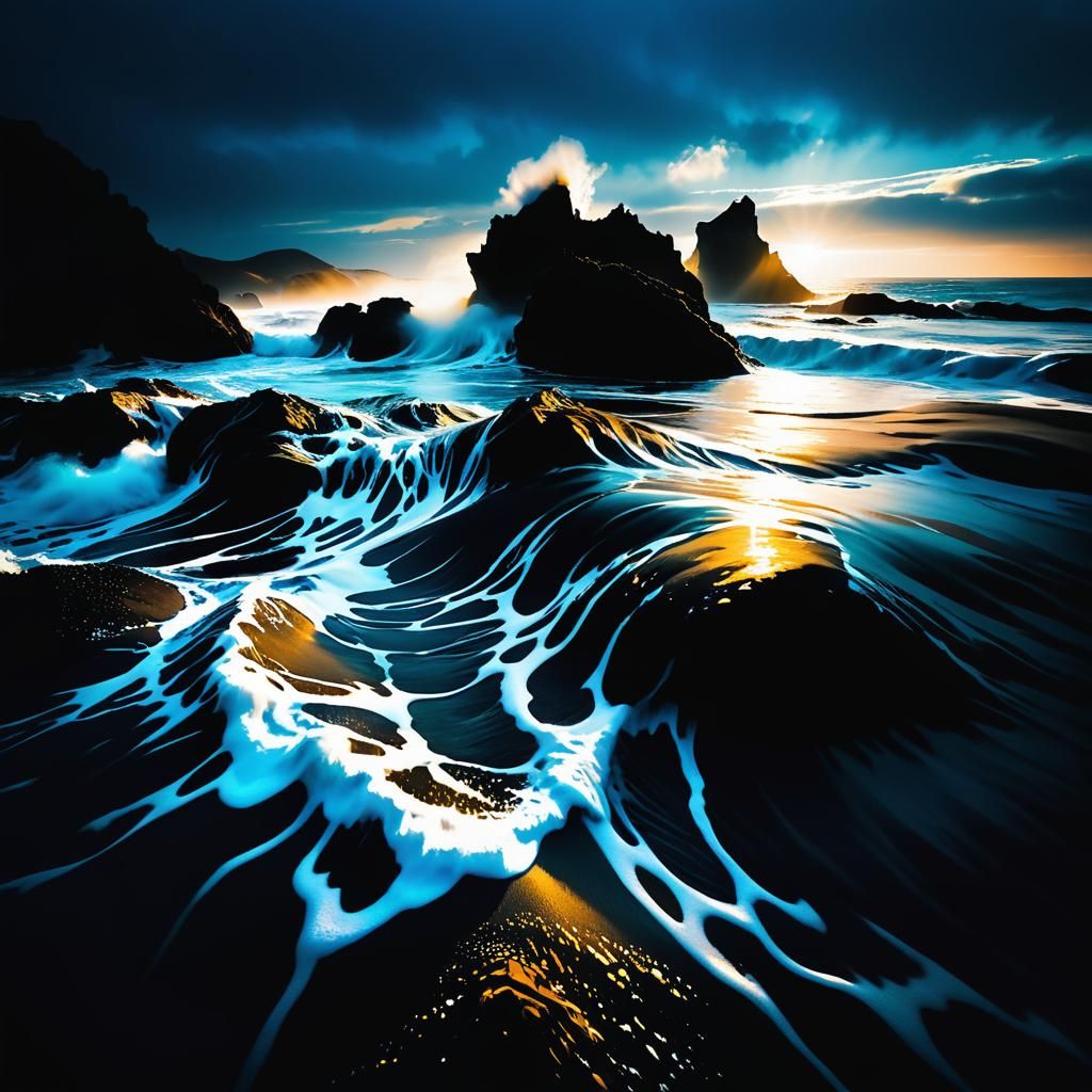 abstract, ocean landscape