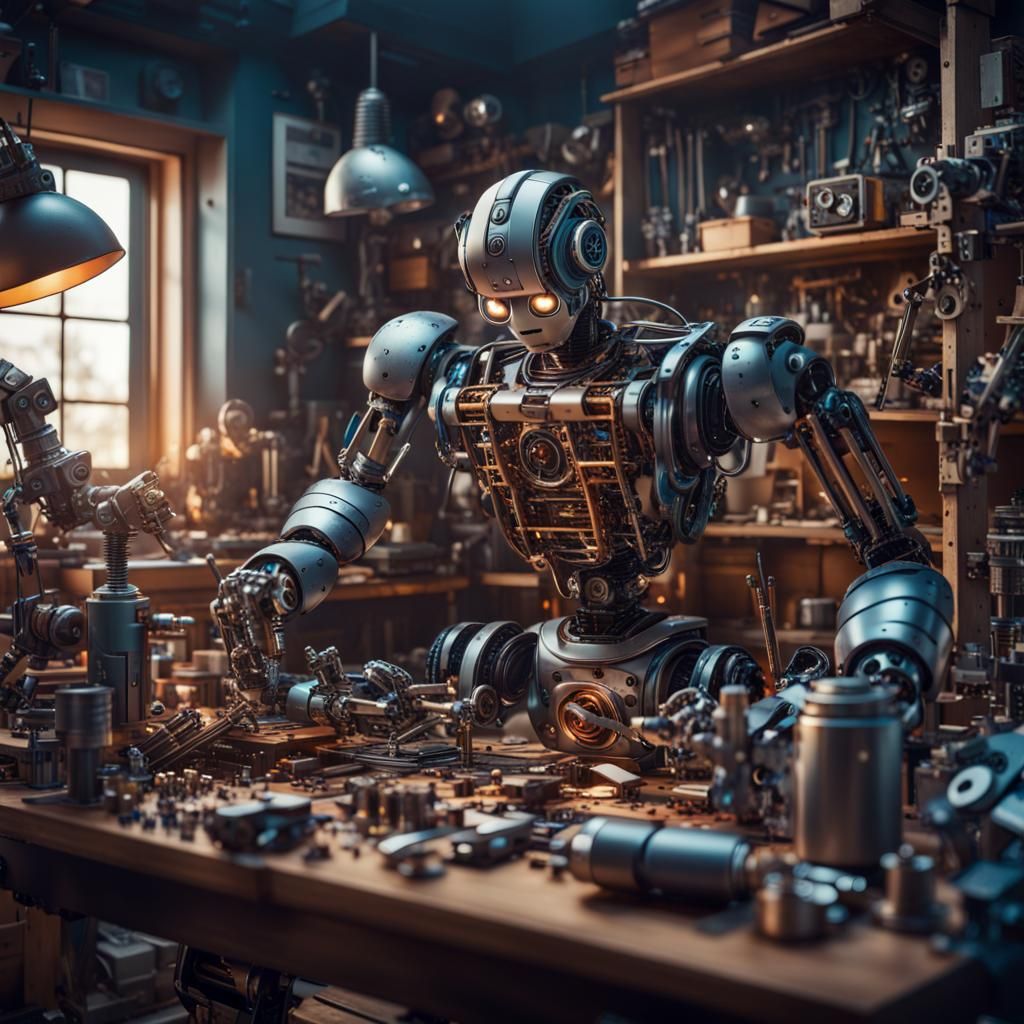 A robot building itself