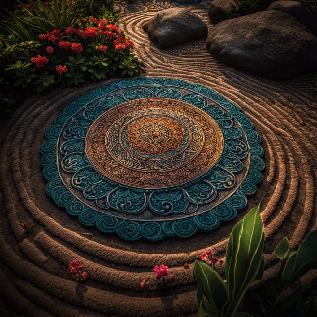 The Mandel in the Buddhist Sacred Garden   by @Bai