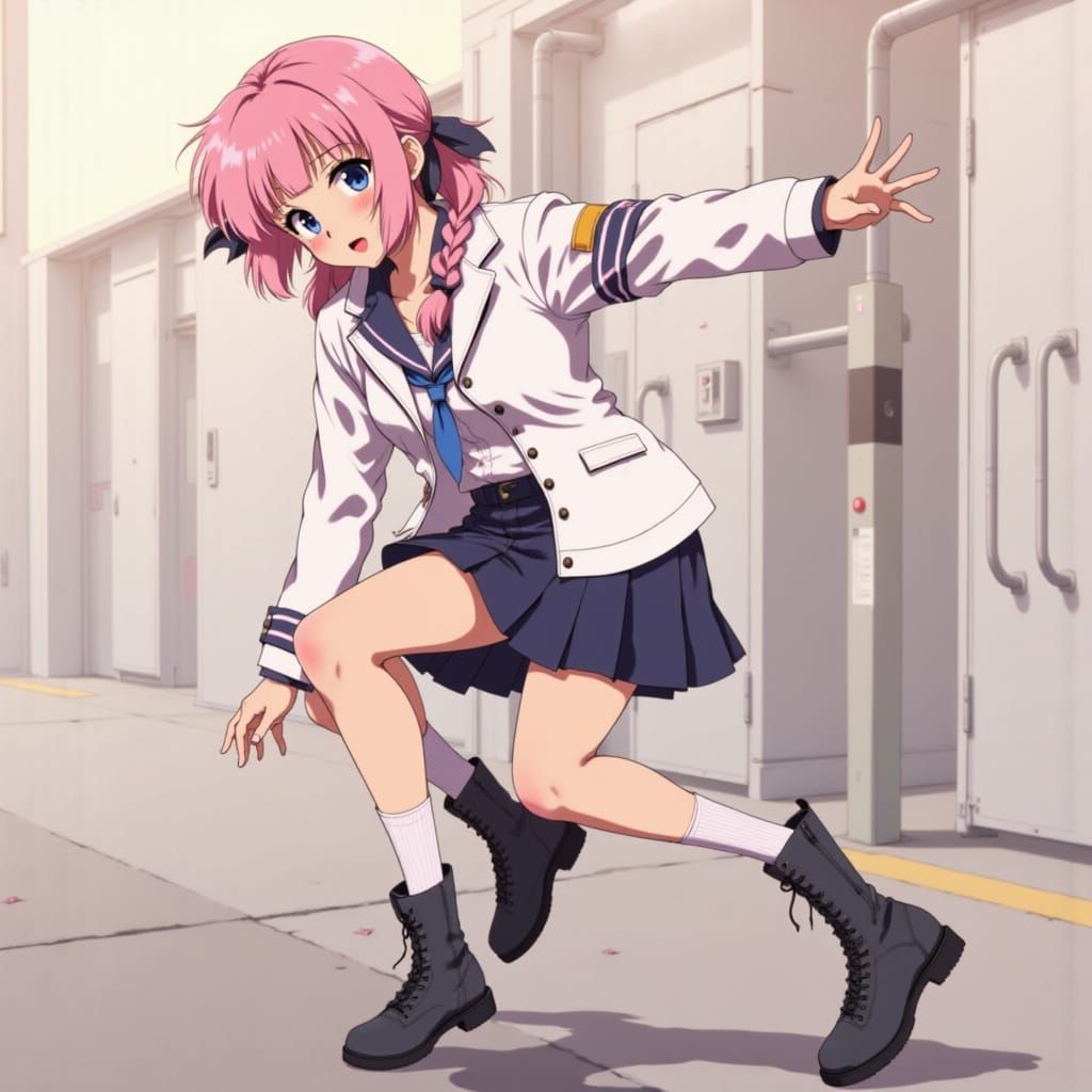 <lora:Anime Outfits:1.0>short Skirt girl