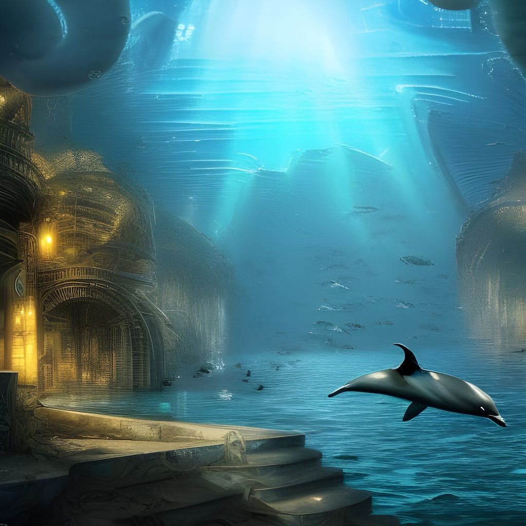 Underwater city ruins - AI Generated Artwork - NightCafe Creator