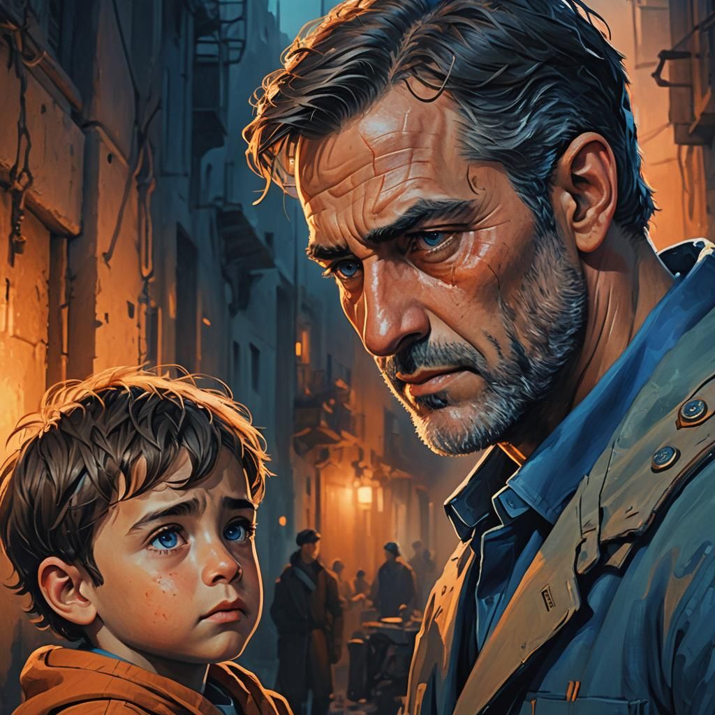 Emotional Spy: Father and Son in Matte Painting