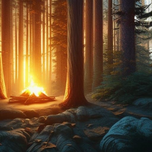 Glowing Campfire