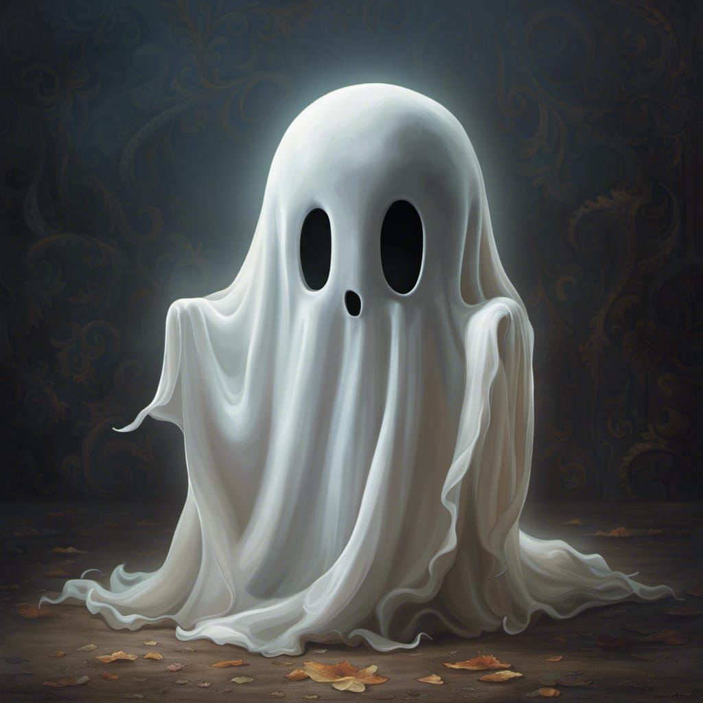 Cute ghost - AI Generated Artwork - NightCafe Creator