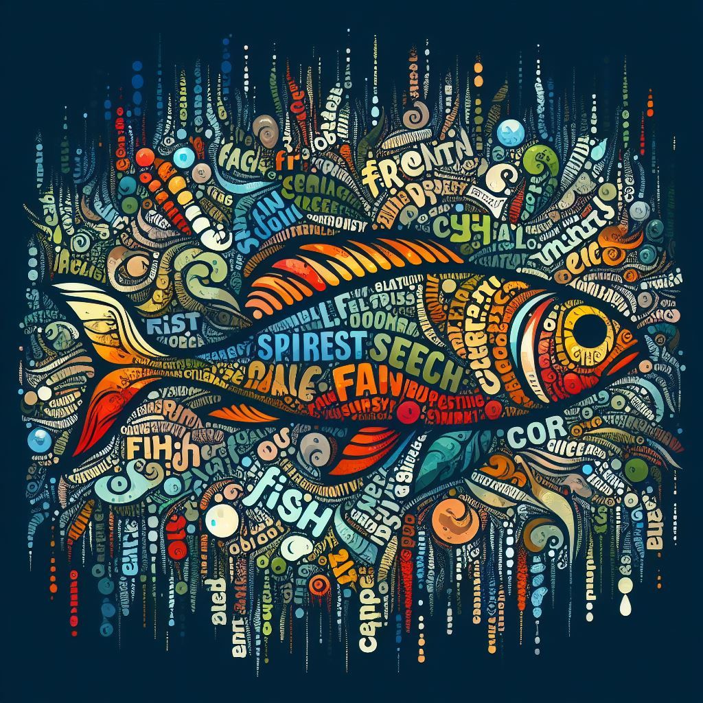 Fish word art
