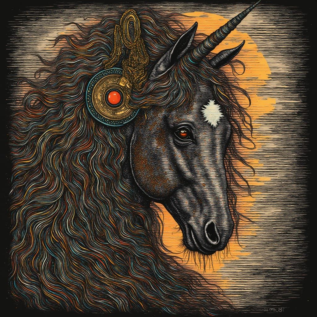 <lora:fantasy:1.0>  Recursive head devouring its reflection amid glitch static