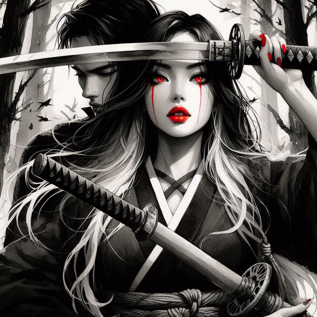 "The blade reflects the warrior’s spirit; love reveals their heart."