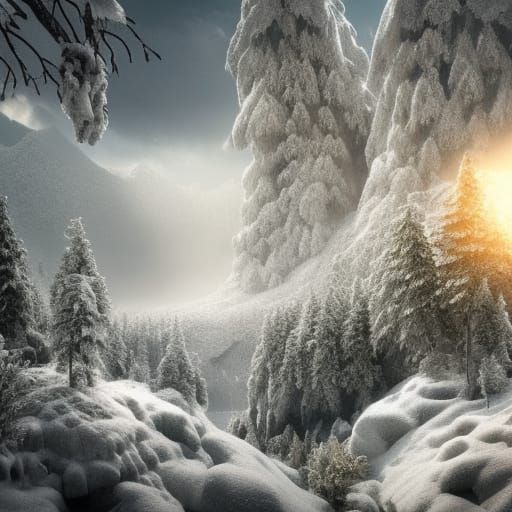 Winter mountains