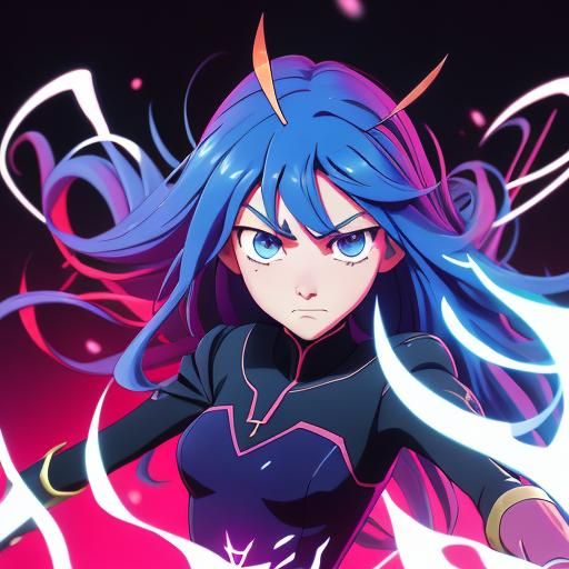 Girls at Class Party in Anime Manga Style