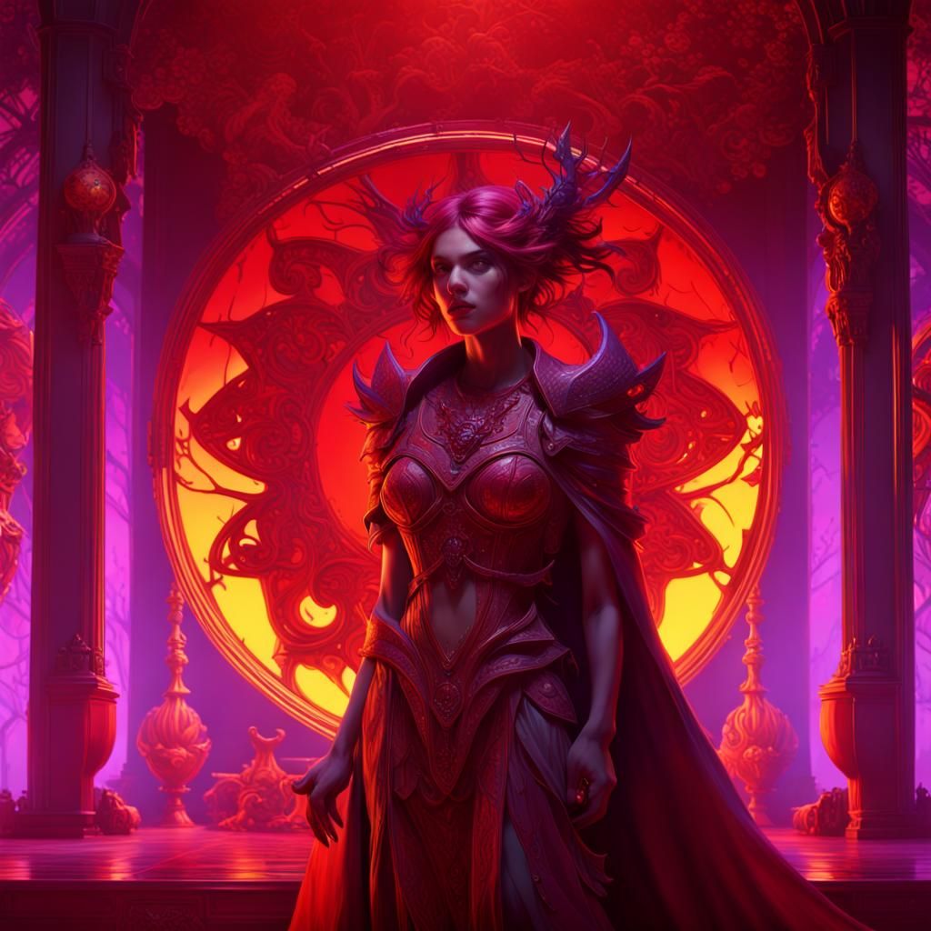 The Red Lady - AI Generated Artwork - NightCafe Creator