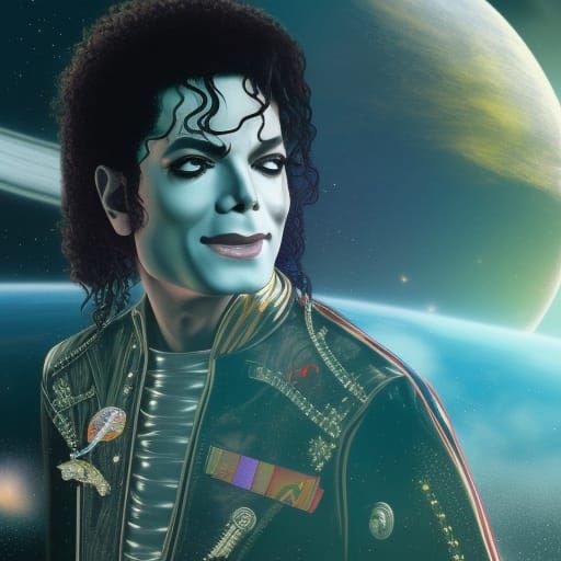 Michael Jackson in space - AI Generated Artwork - NightCafe Creator