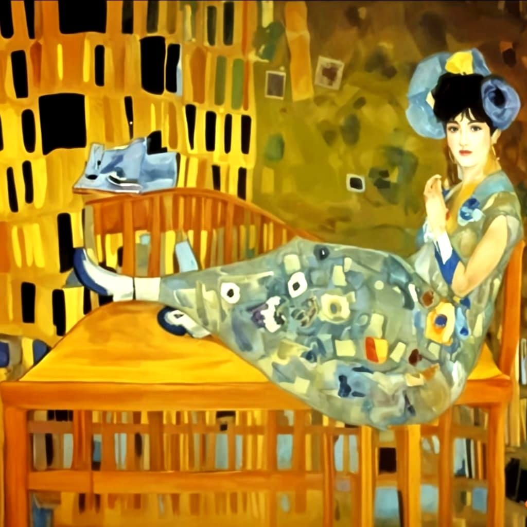 Klimt book on a bench