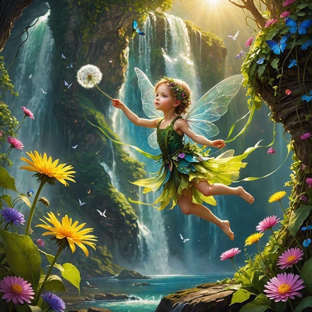 Gliding with a dandelion   by @Morning Dawn