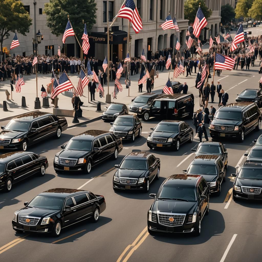 President Trump Limousine Fleet in Washington D.C.