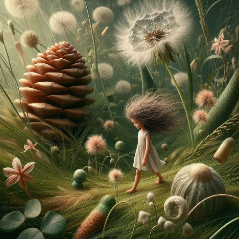 a lonely walk on a windy day