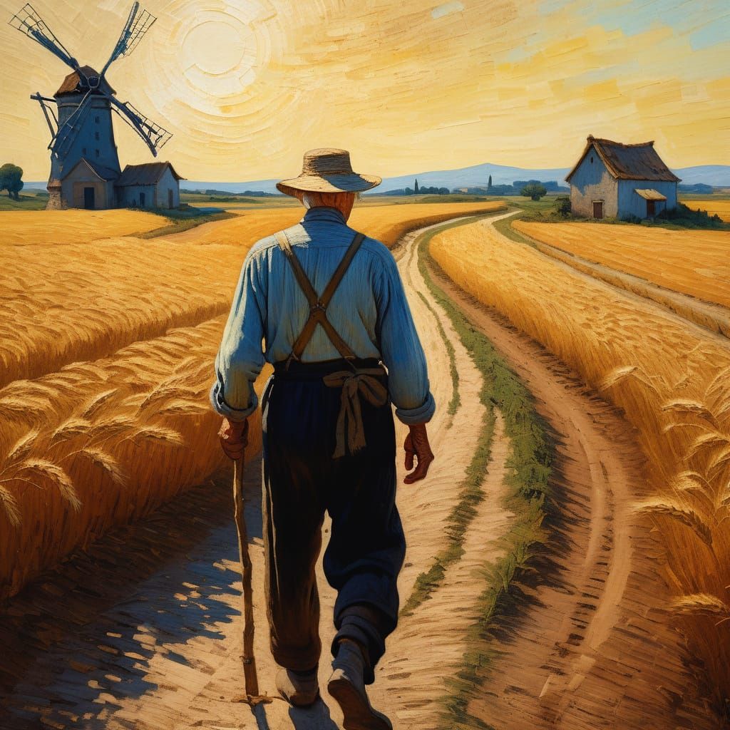 Golden Wheat Fields: An Impressionist Landscape