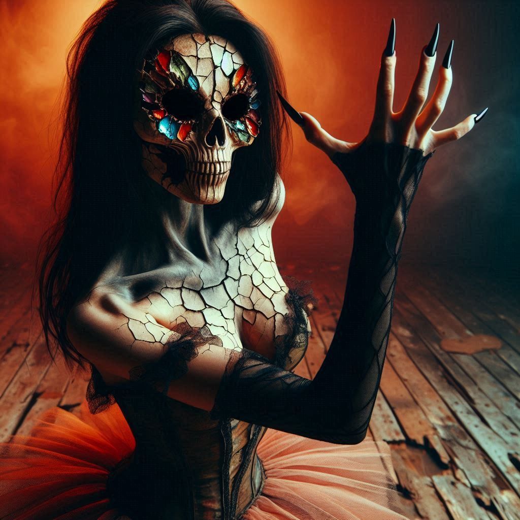 Gothic Porcelain Ballerina: And Scene..